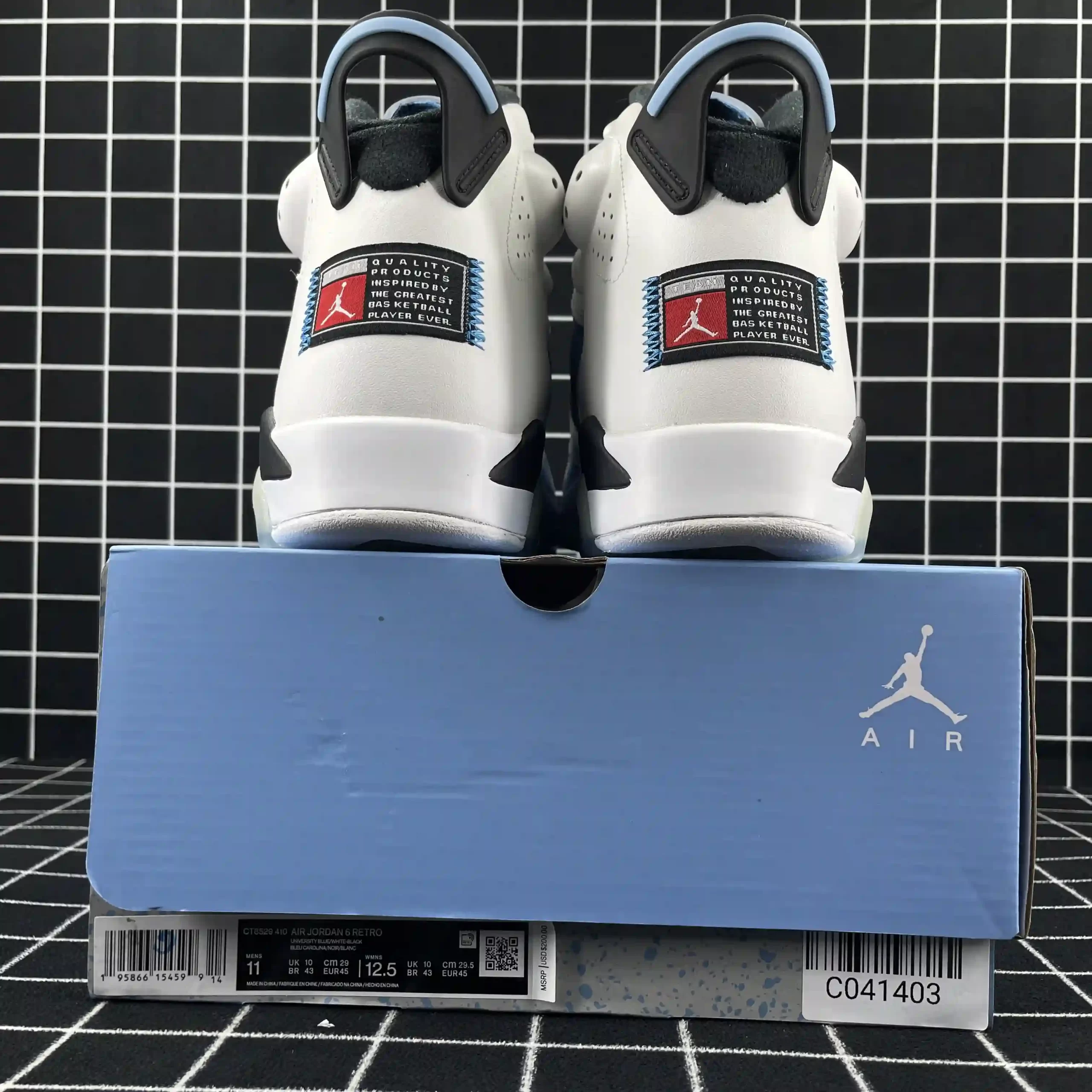 Jordan 6 Retro UNC White Replica