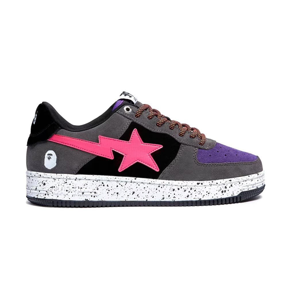A Bathing Ape Bape Sta Black Grey Pink Suede Replica