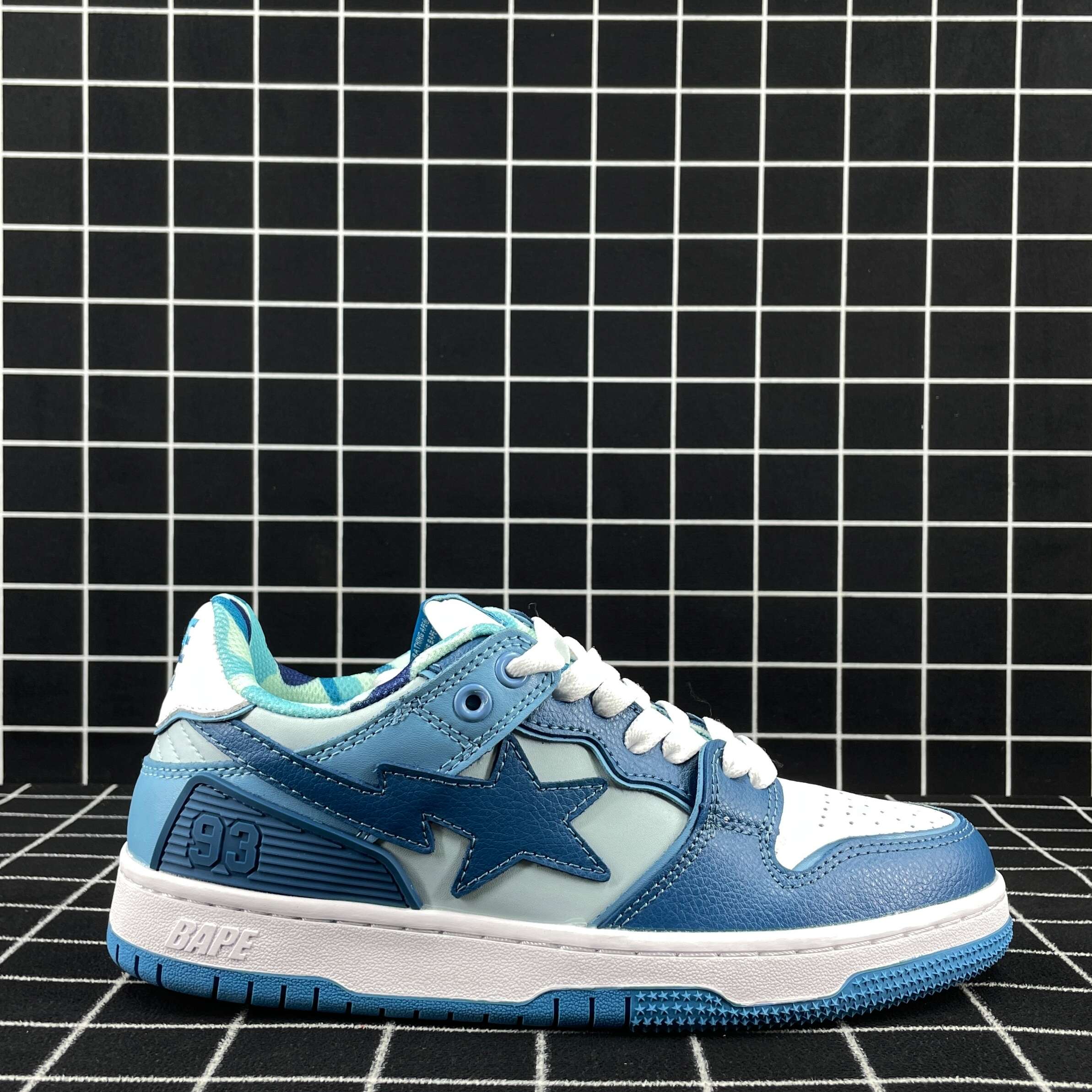 A Bathing Ape Bape Sk8 Sta ABC Camo Blue (2022) Replica
