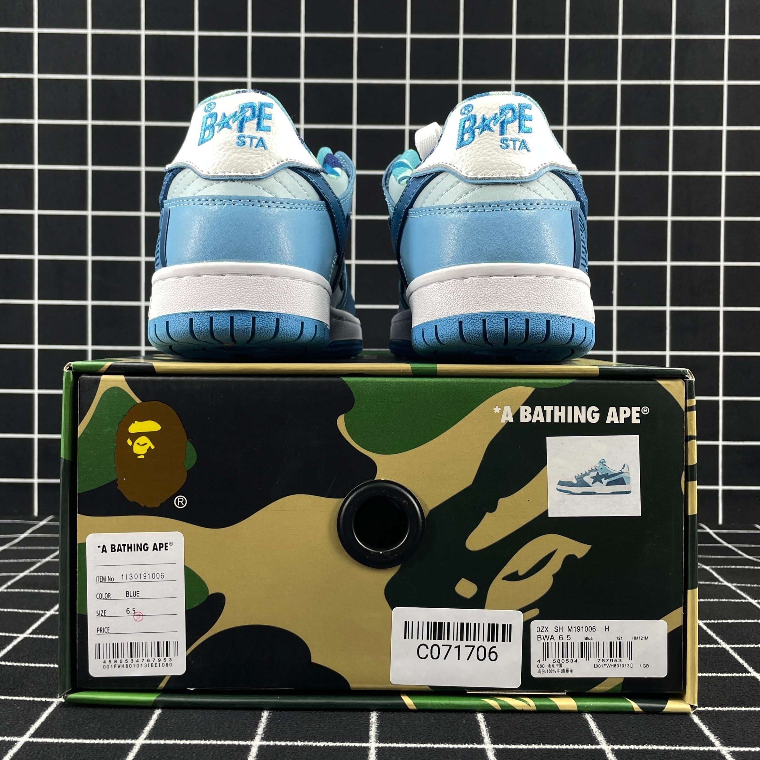 A Bathing Ape Bape Sk8 Sta ABC Camo Blue (2022) Replica