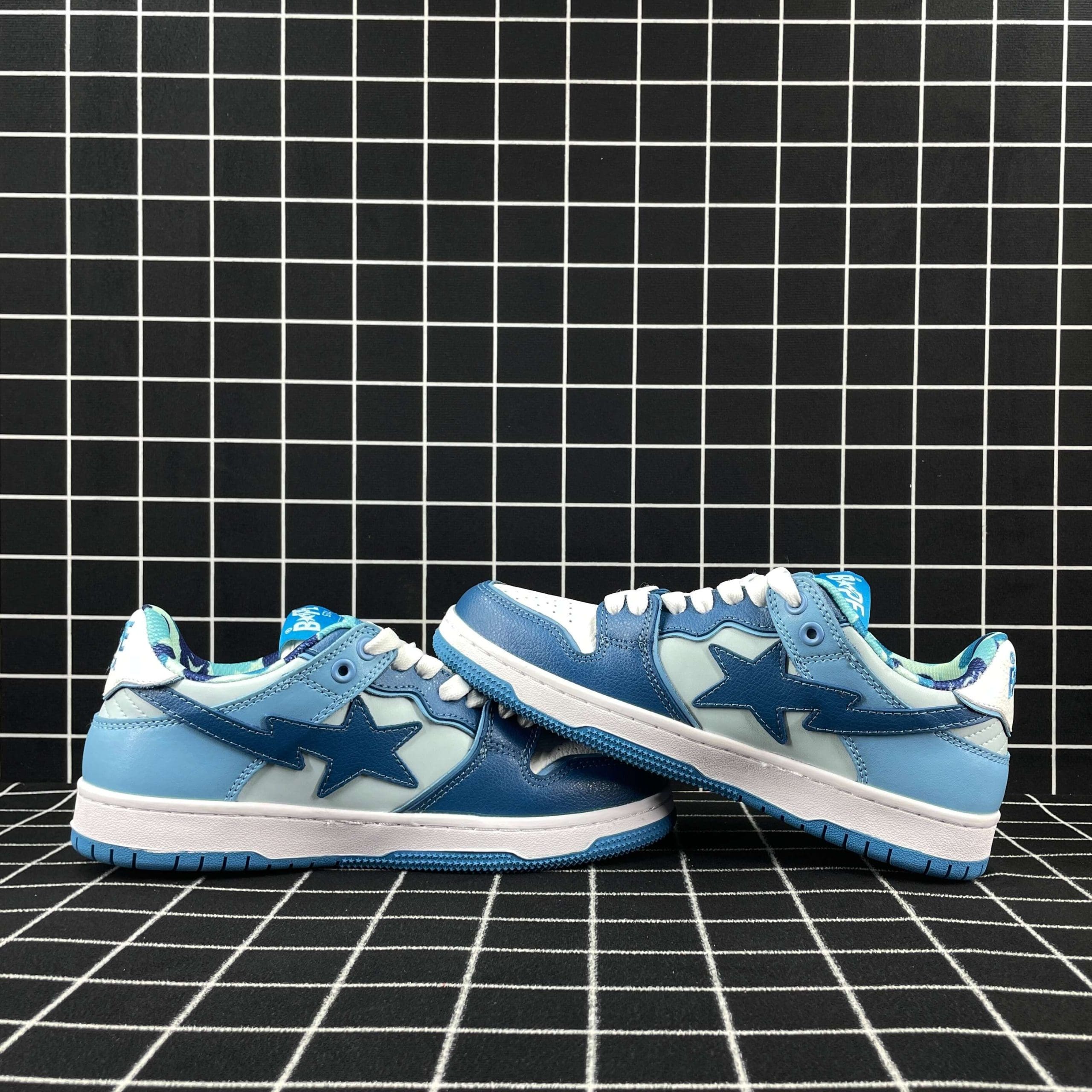 A Bathing Ape Bape Sk8 Sta ABC Camo Blue (2022) Replica