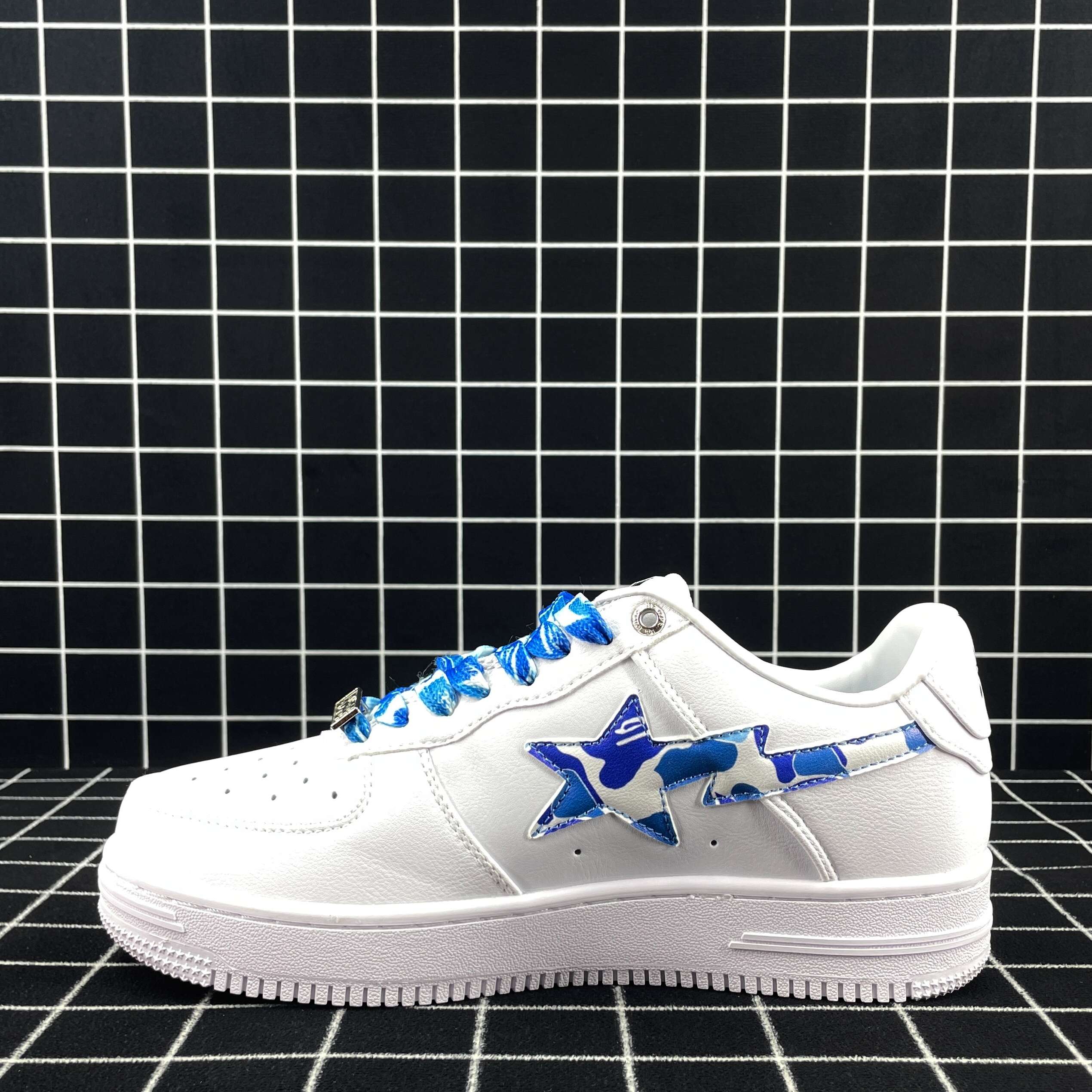 A Bathing Ape Bape Sta Low White ABC Camo Blue Replica