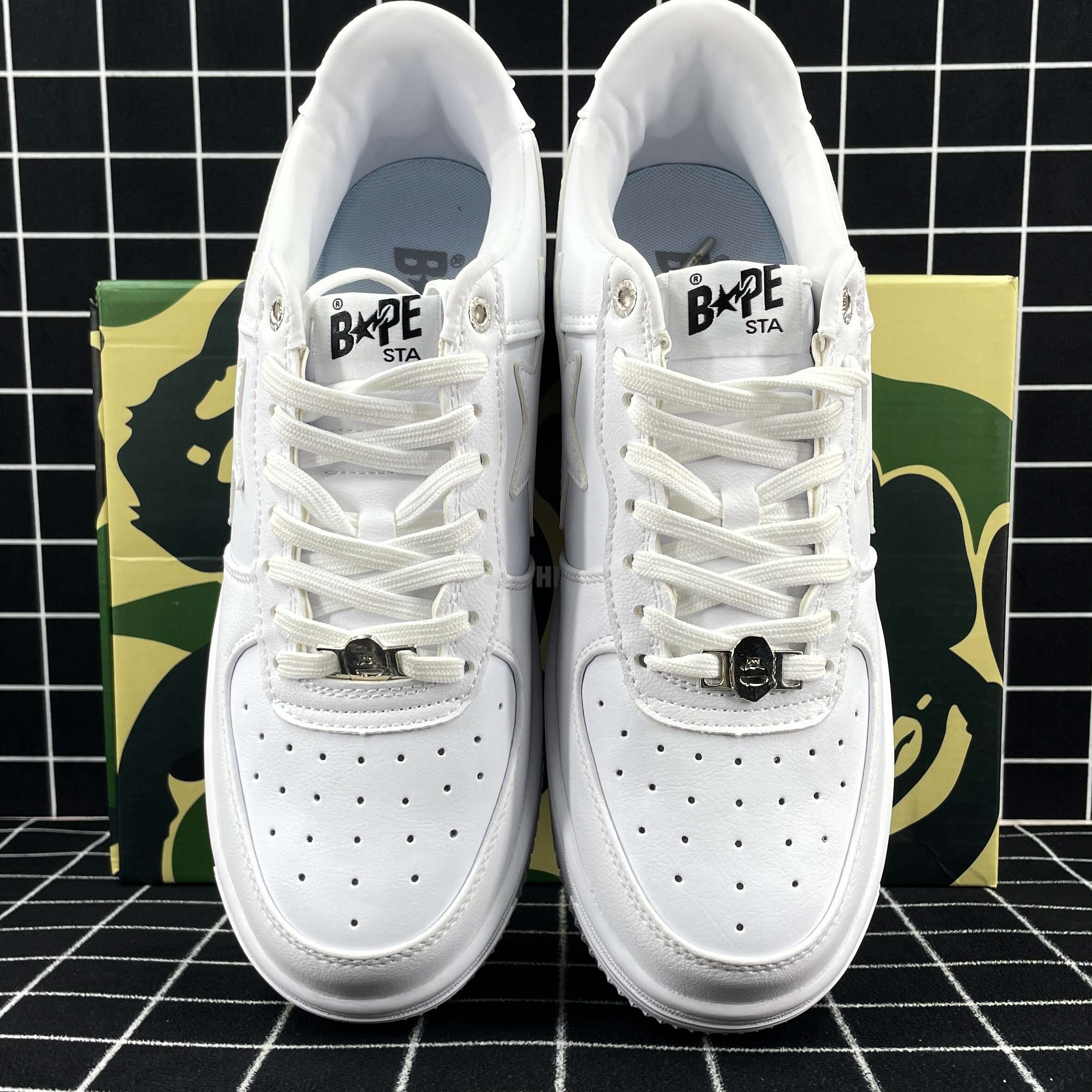 A Bathing Ape Bape Sta Low White Leather (2020) Replica