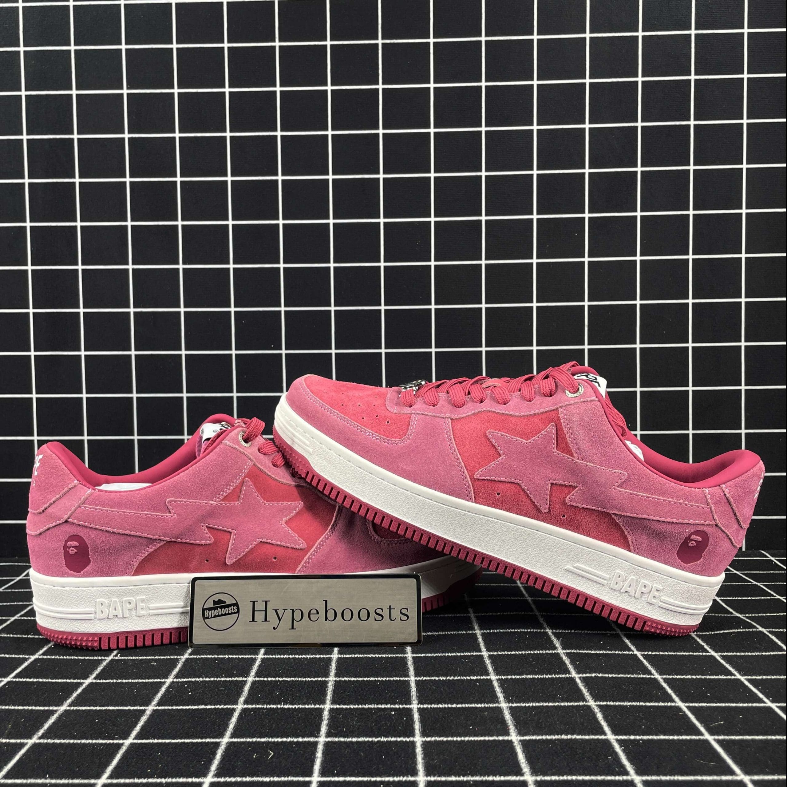 A Bathing Ape Bape Sta Pink Suede Replica