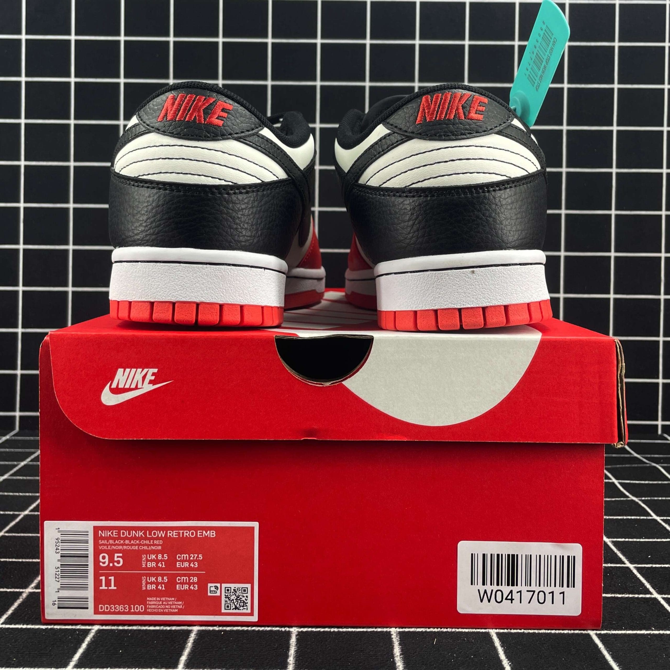 Nike Dunk Low EMB NBA 75th Anniversary Chicago Replica