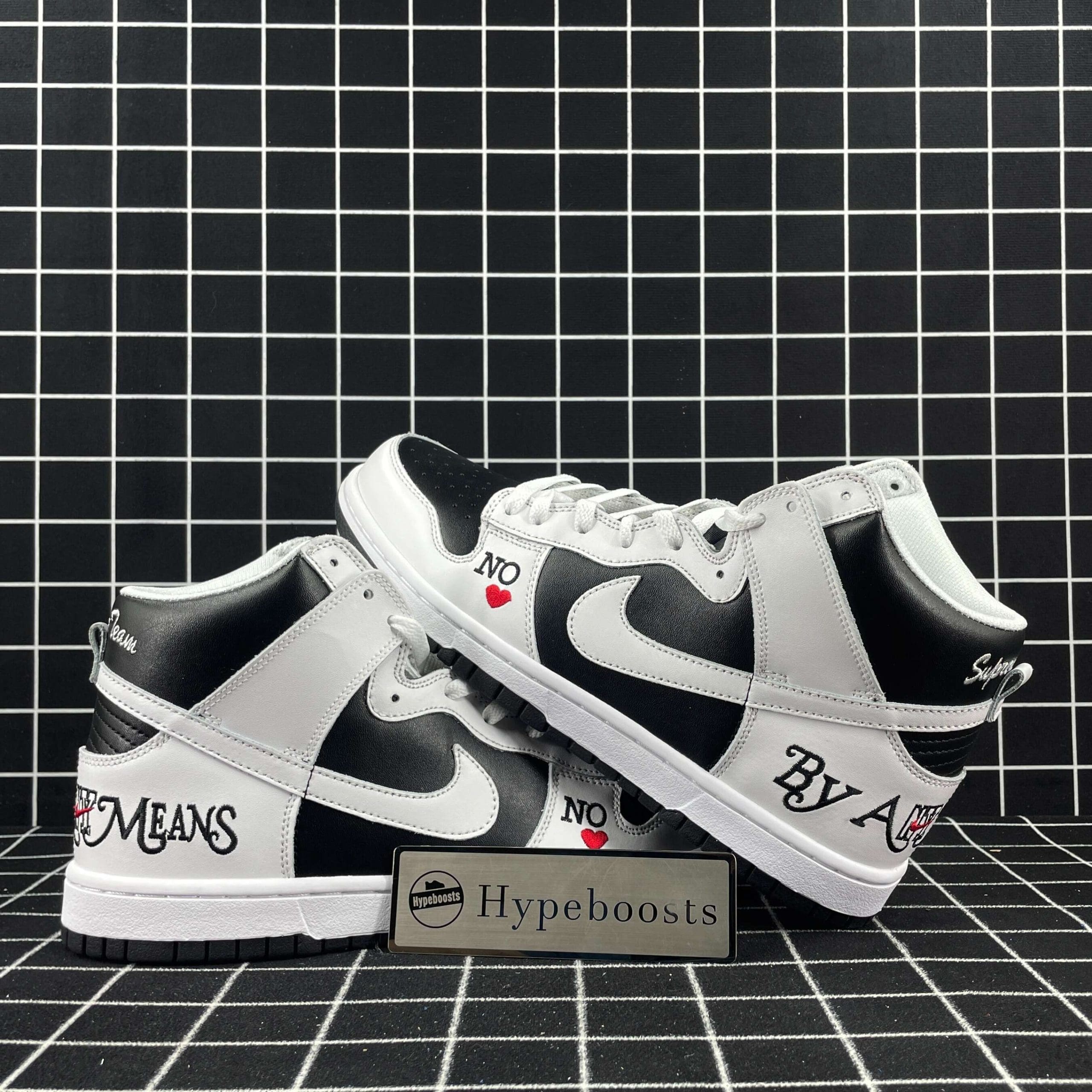 nike sb dunk high “S*pre by any means” black replica