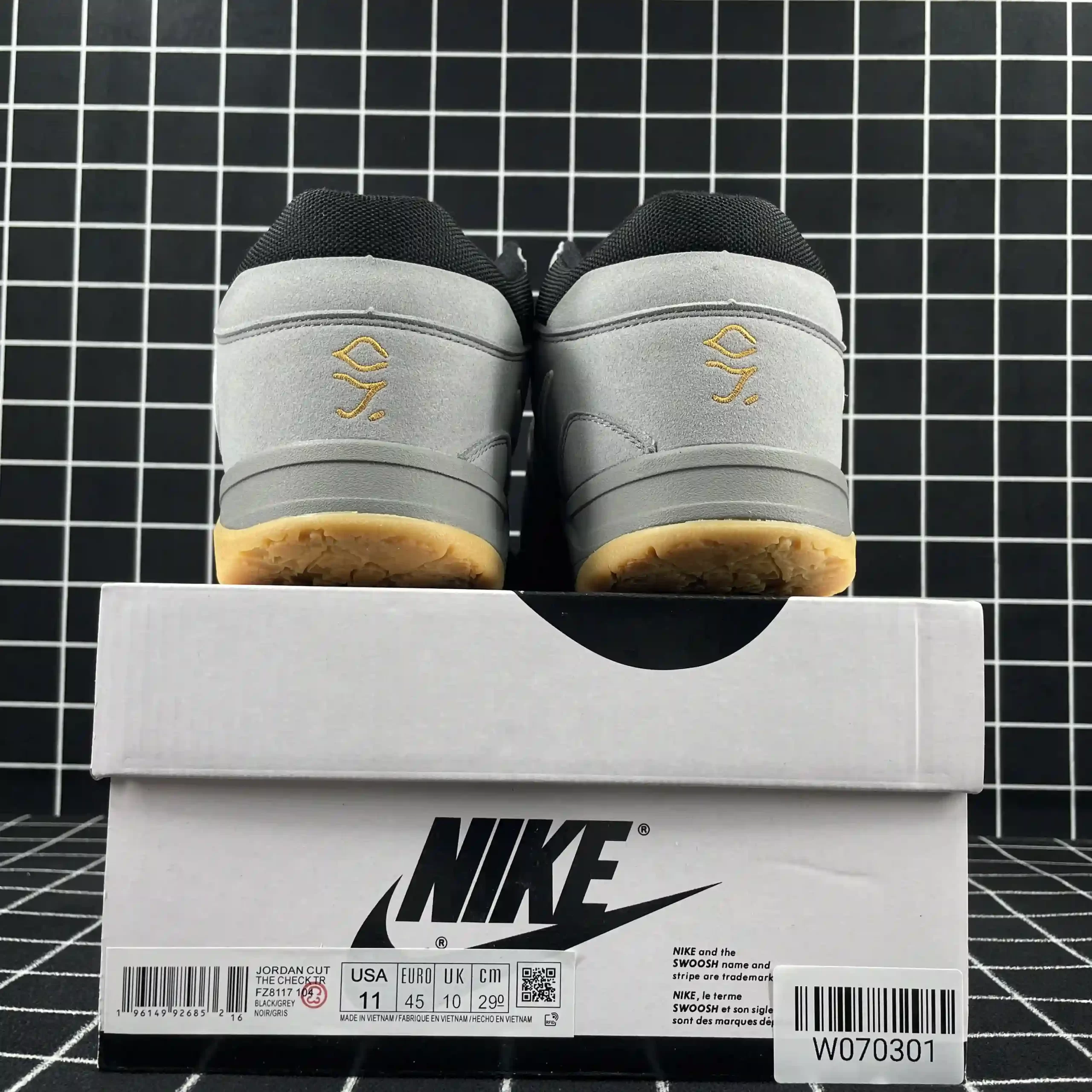 Travis Scott x Jordan Cut The Check Grey Black Replica