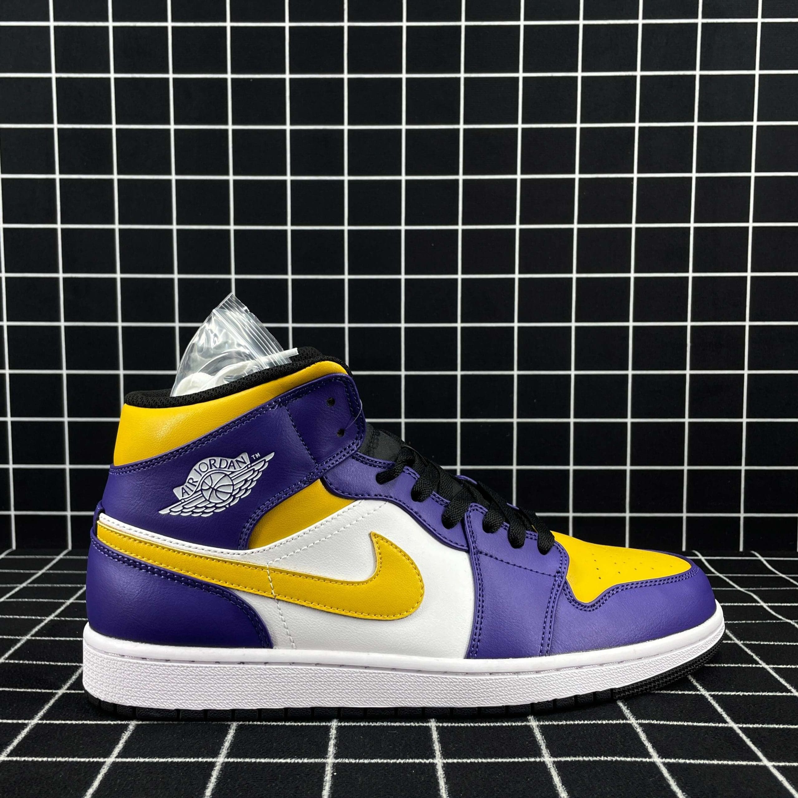 Jordan 1 Mid Lakers Replica