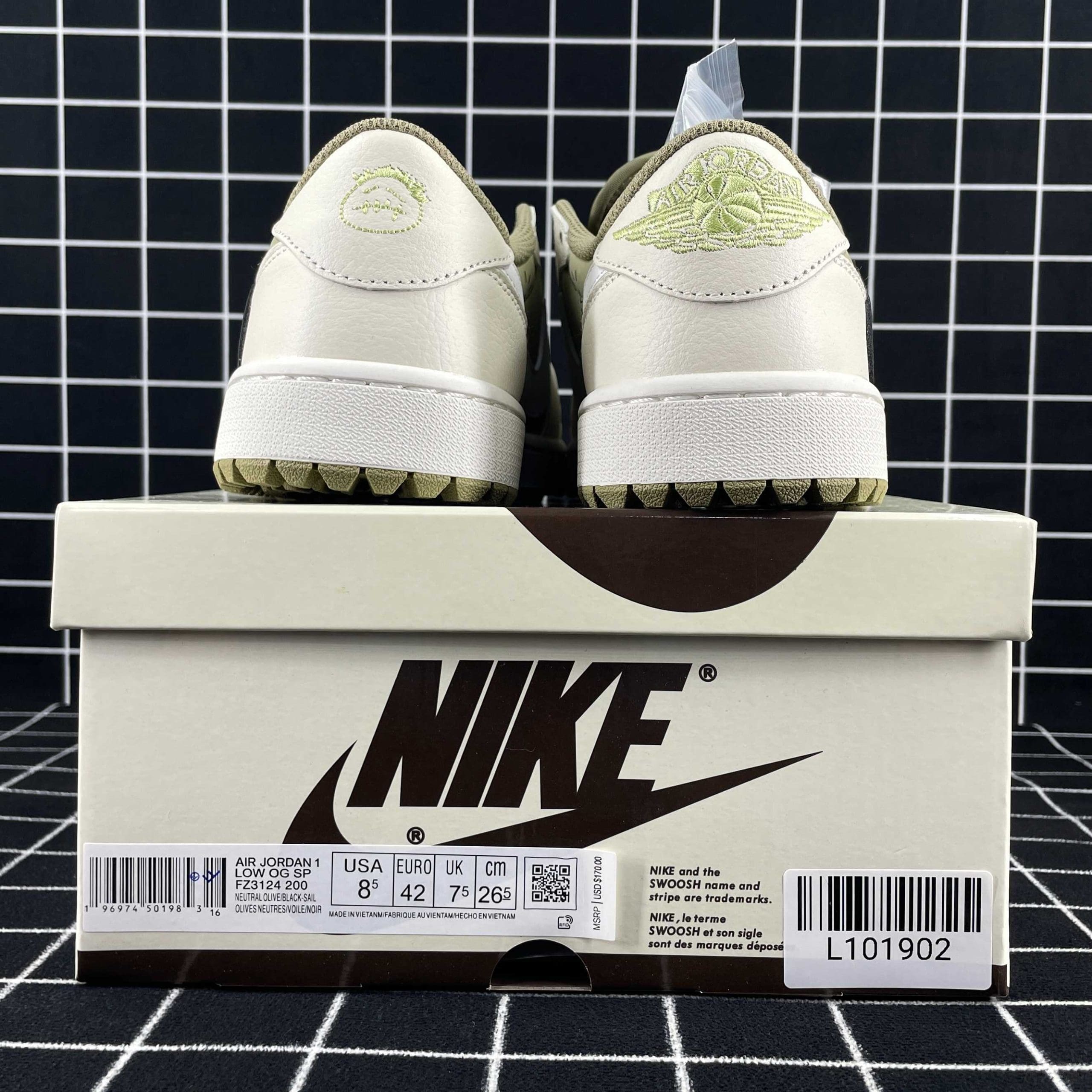 Jordan 1 Retro Low Golf Travis Scott Neutral Olive Replica