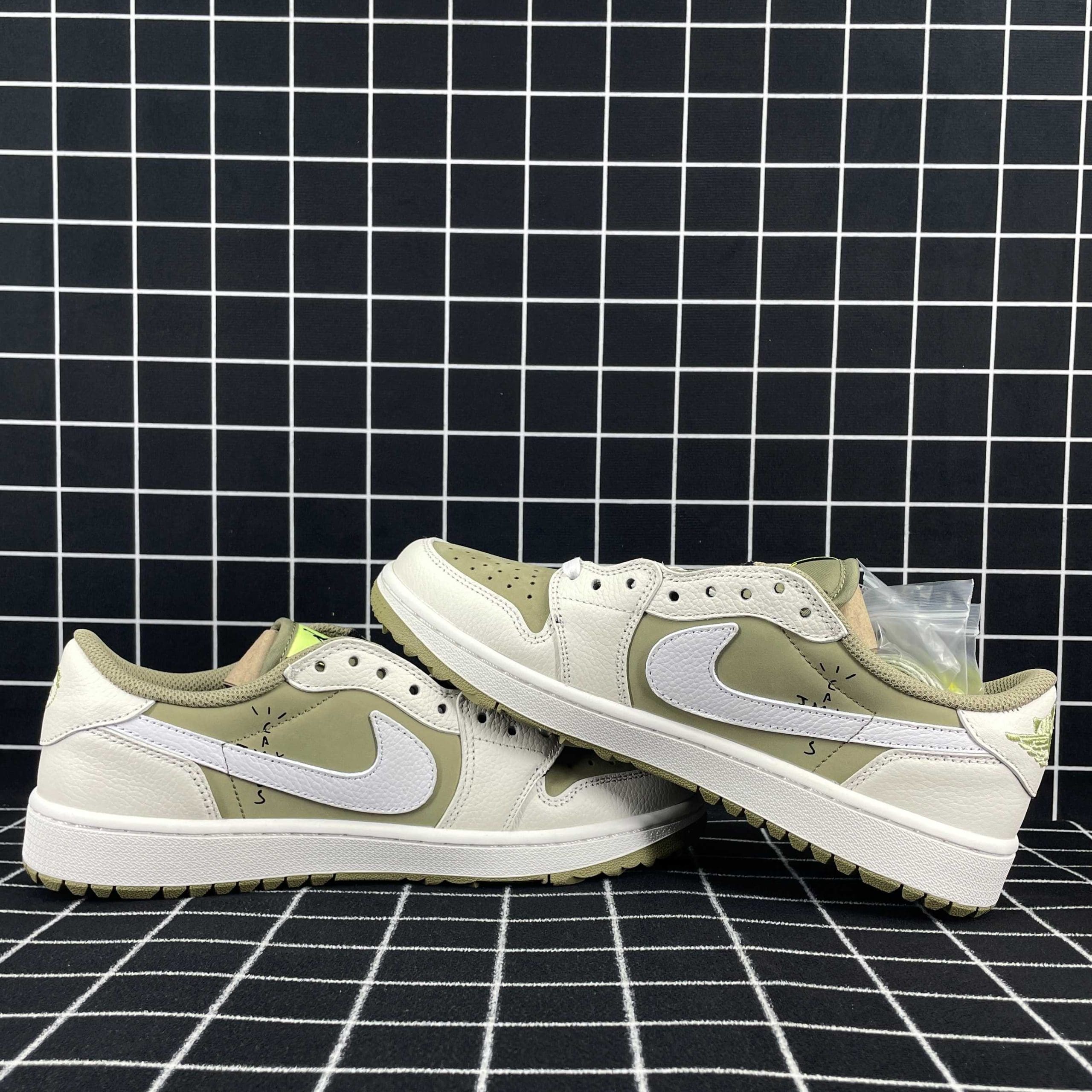 Jordan 1 Retro Low Golf Travis Scott Neutral Olive Replica