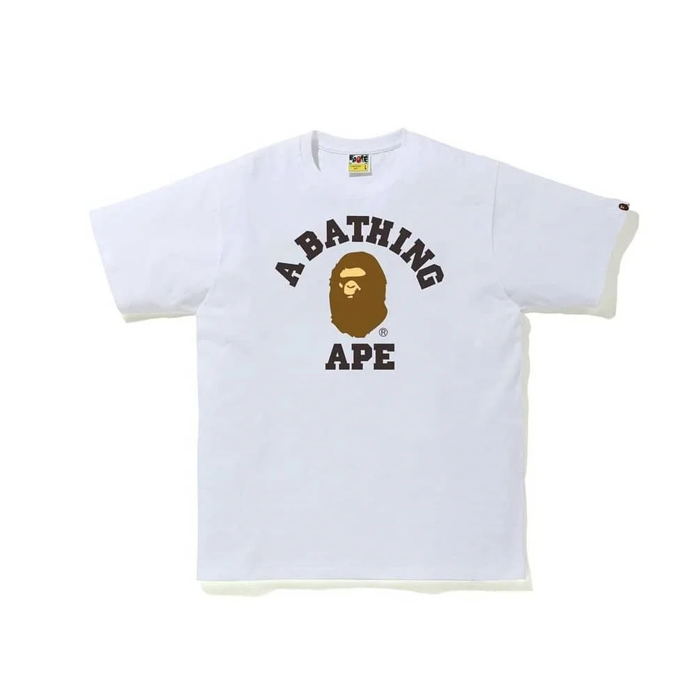 2023 APE Classic Brown Ape Letter Print Cotton Couple Summer T to Shirt Style 1