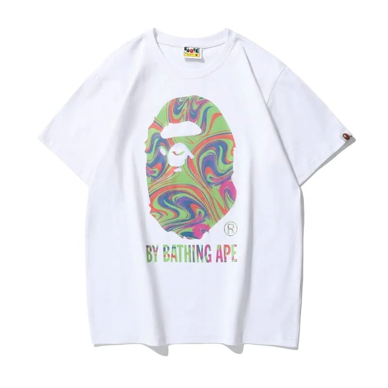 2023 APE Marbling Totem Ape Print Cotton T to Shirt Unisex Style 1