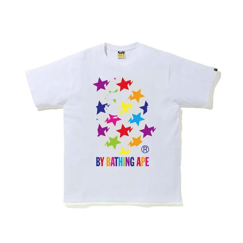 2023 APE Orange Lightning Brown Ape Print Loose Cartoon T to Shirt Unisex Style 9