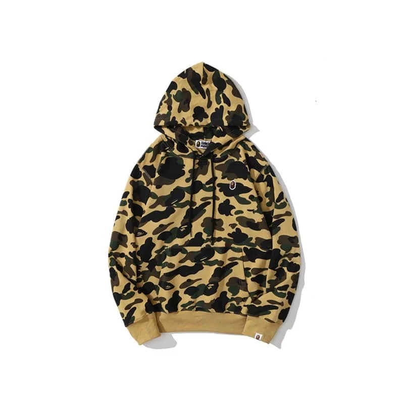 2024 APE Camo Embroidered Logo Kangaroo Pocket Hoodie Spring Autumn Style 1