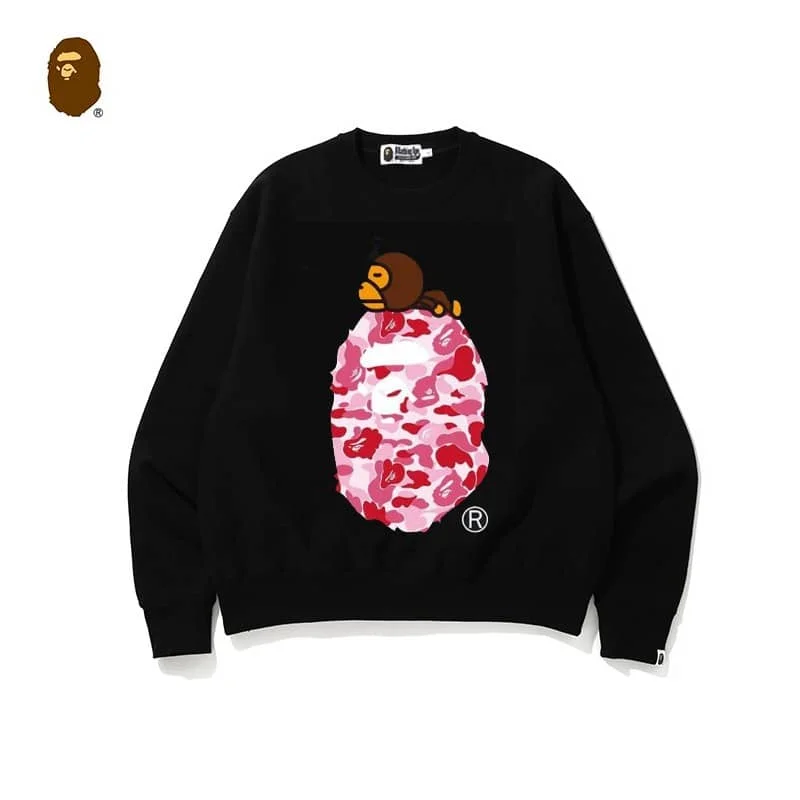 2024 APE Embroidered Logo Crew Neck Sweater Unisex Outerwear Style 6