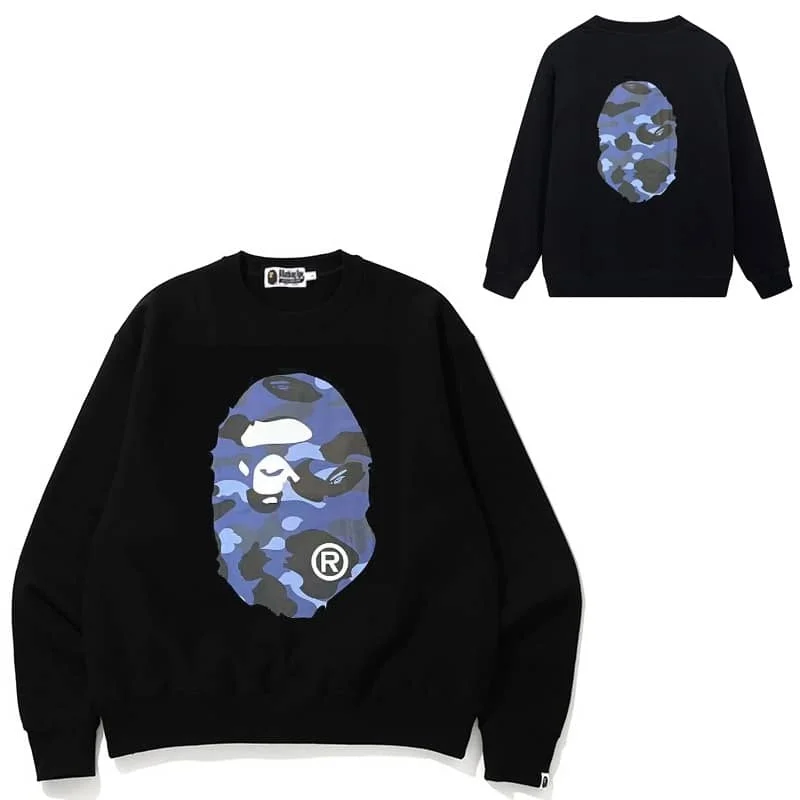 2024 APE Embroidered Logo Crew Neck Sweater Unisex Outerwear