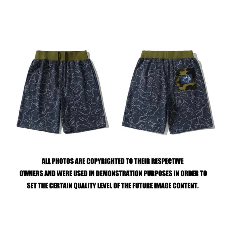 APE ABC CAMO Jacquard Camo Shorts Personalized Fashion Unisex