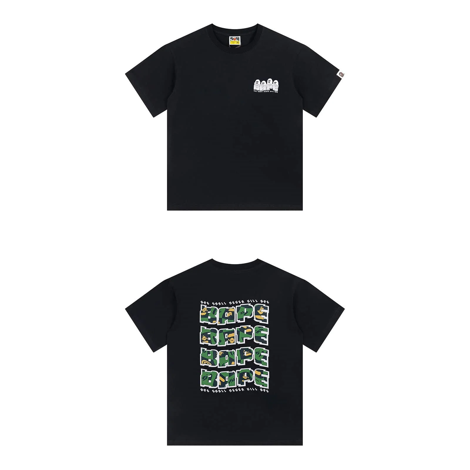 APE Camo Ape Head Print Cotton Casual Fashion T to Shirt Unisex Style 16