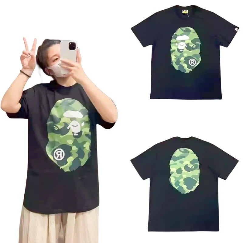 APE Camo Ape Head Print Cotton Casual Fashion T to Shirt Unisex Style 4