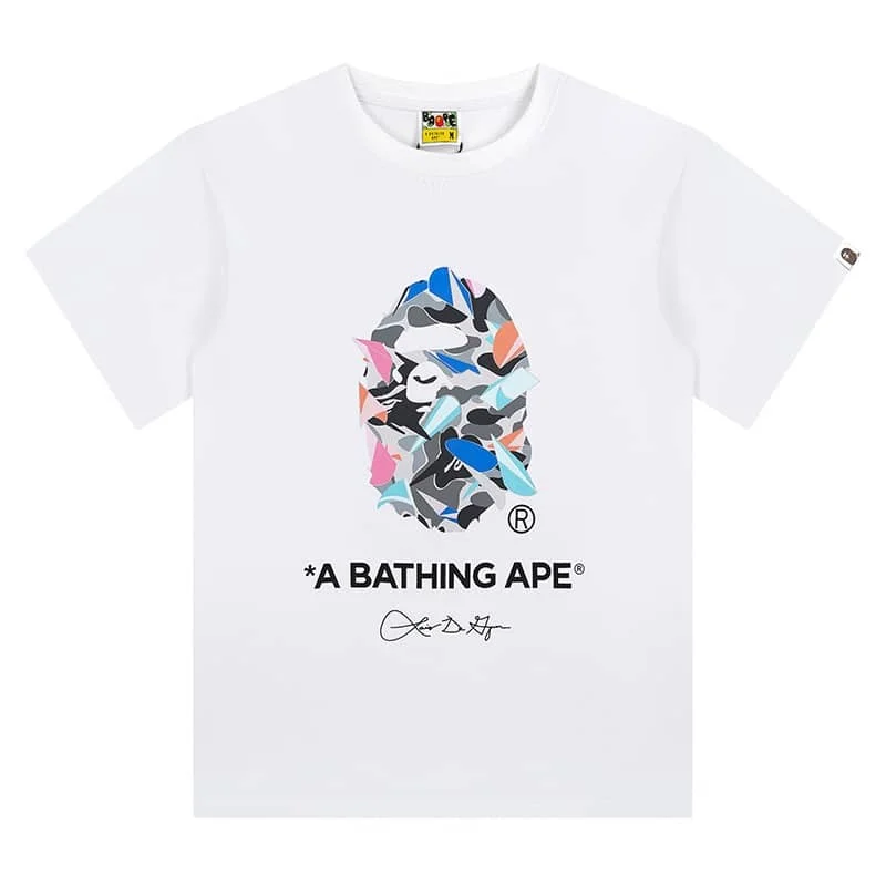 APE Camo Ape Head Print Cotton Casual Fashion T to Shirt Unisex Style 42