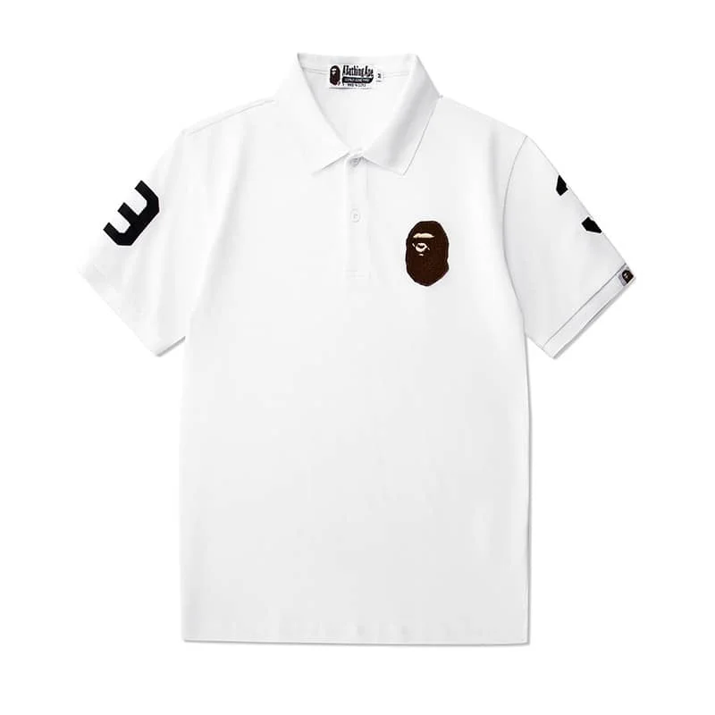 APE Classic Embroidered Ape Polo Shirt Casual Fashion Short Sleeve Men Style 1