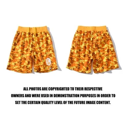APE Peace Elite Orange Camo Sport Shorts Unisex