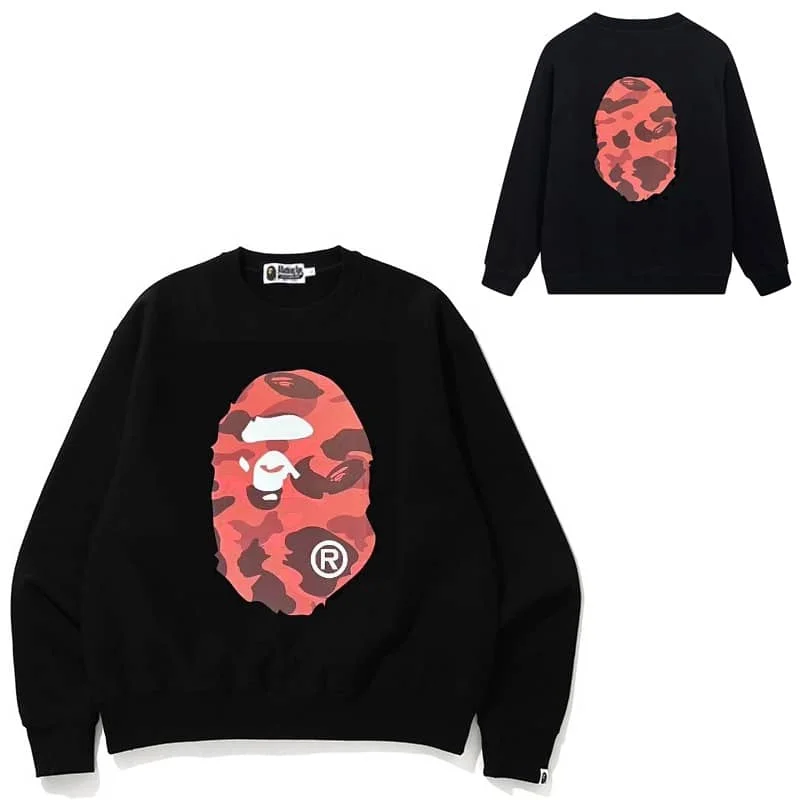 APE Reversible Camo Print Sweatshirt Unisex Spring Autumn Japan Style 5