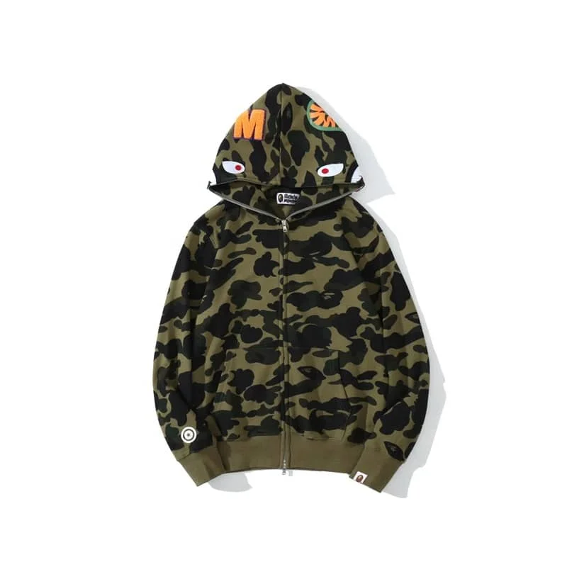APE Shark Classic Camo Hoodie Unisex Spring Autumn Jacket Style 2