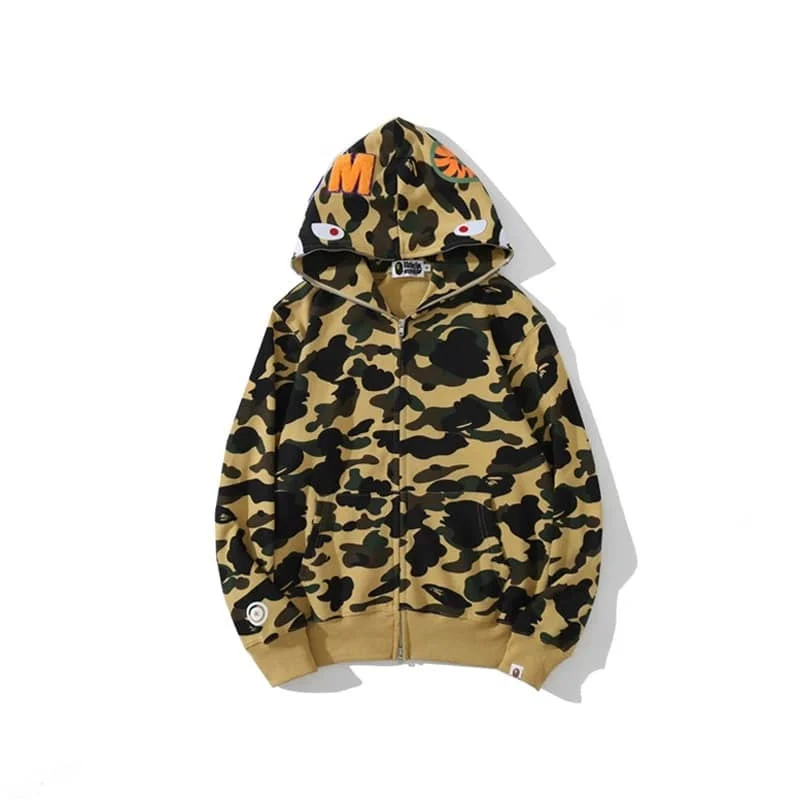 APE Shark Classic Camo Hoodie Unisex Spring Autumn Jacket Style 3