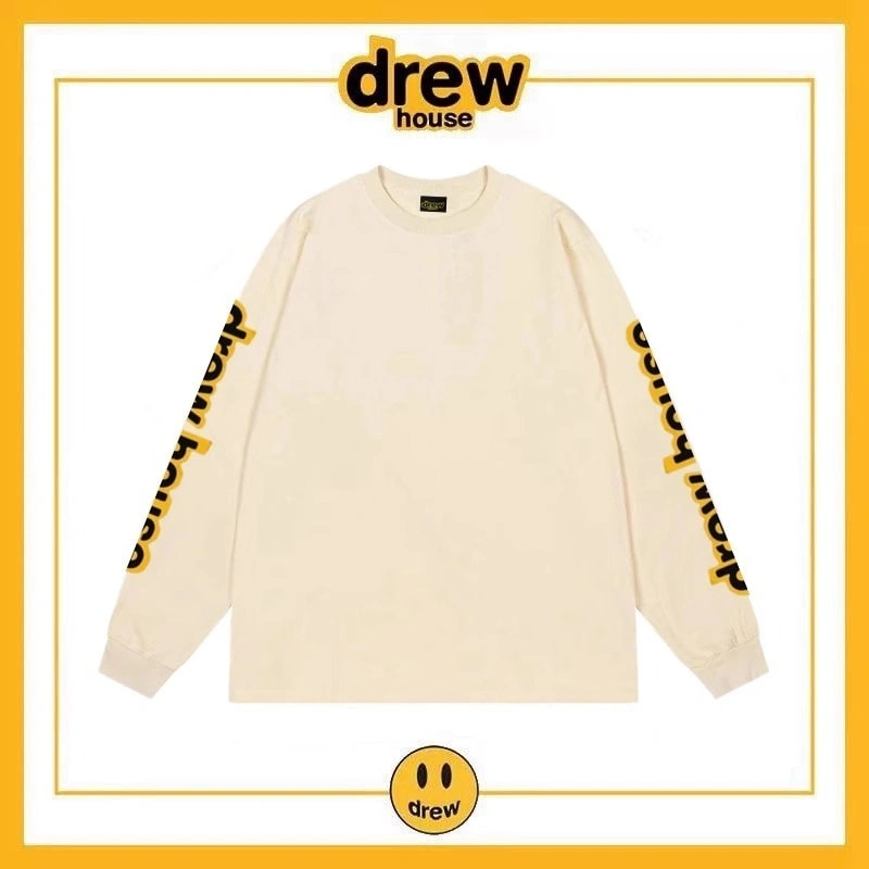 Drew House Arm Letter Long Sleeve T-Shirt Unisex Cotton Loose Style 2