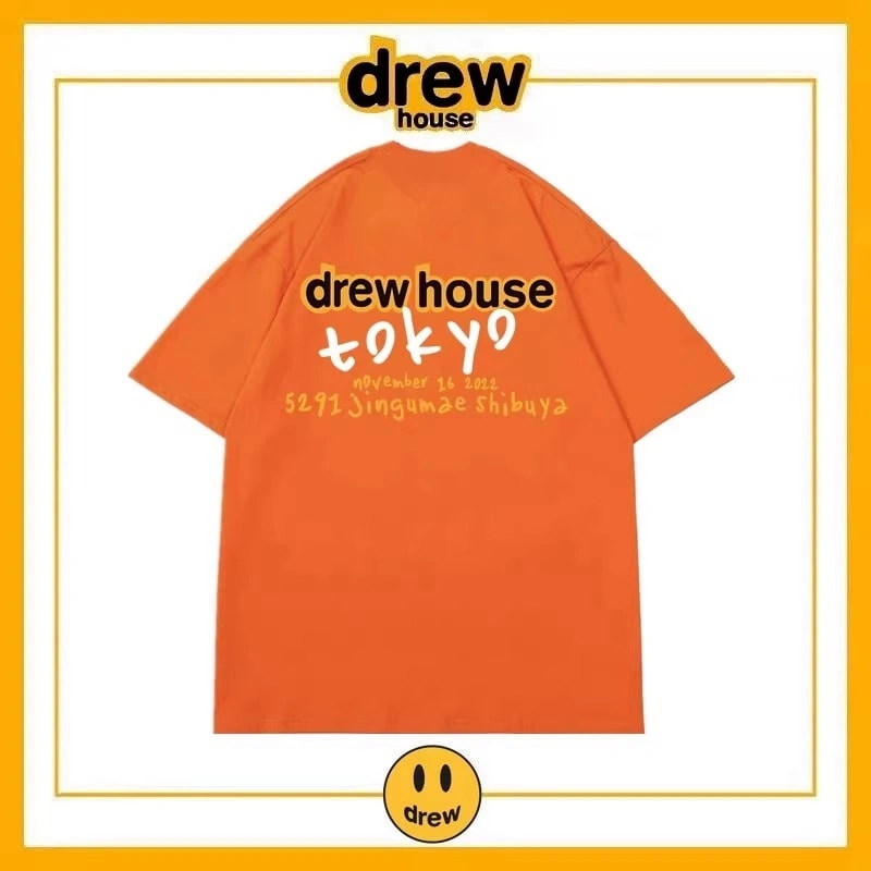 Drew House Bear Letter Short Sleeve T-Shirt Men Cotton Loose Style 19