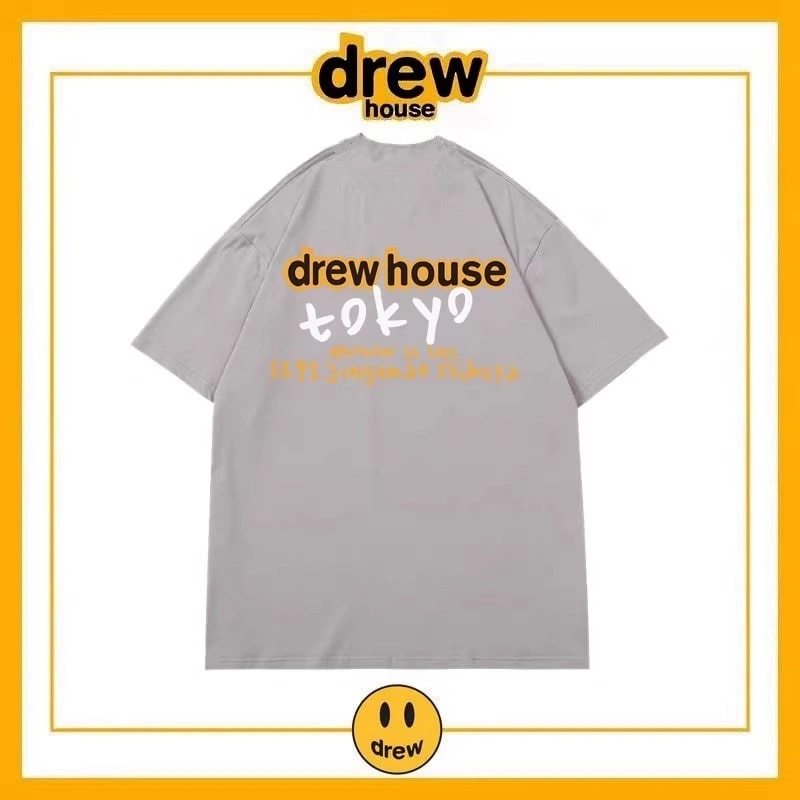 Drew House Bear Letter Short Sleeve T-Shirt Men Cotton Loose Style 2