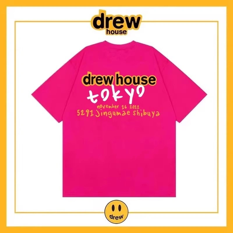 Drew House Bear Letter Short Sleeve T-Shirt Men Cotton Loose Style 5