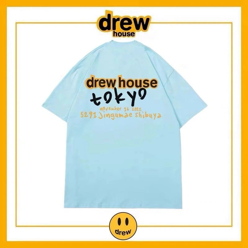 Drew House Bear Letter Short Sleeve T-Shirt Men Cotton Loose Style 7