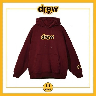 Drew House Cotton Unisex Loose Hoodie Fleece Jacket Style 1