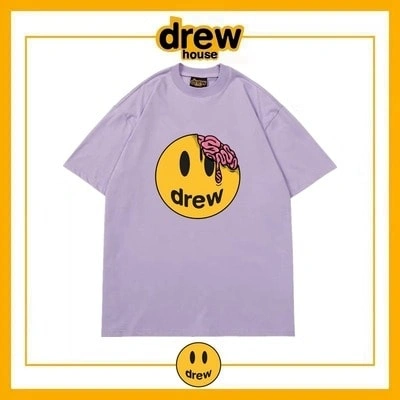 Drew House Distressed Short Sleeve T-Shirt Unisex Cotton Summer Top Style 12