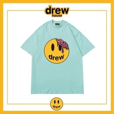 Drew House Distressed Short Sleeve T-Shirt Unisex Cotton Summer Top Style 13