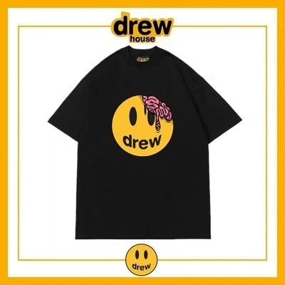 Drew House Distressed Short Sleeve T-Shirt Unisex Cotton Summer Top Style 14