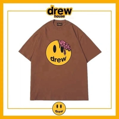 Drew House Distressed Short Sleeve T-Shirt Unisex Cotton Summer Top Style 18