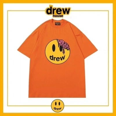 Drew House Distressed Short Sleeve T-Shirt Unisex Cotton Summer Top Style 19