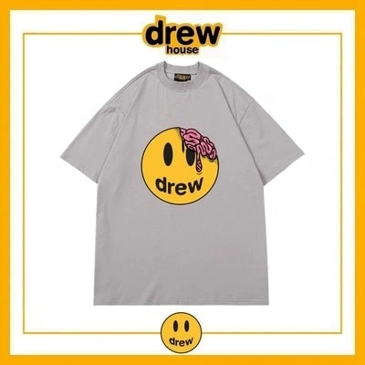 Drew House Distressed Short Sleeve T-Shirt Unisex Cotton Summer Top Style 2