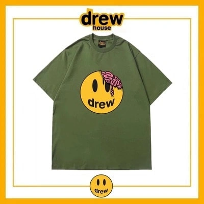 Drew House Distressed Short Sleeve T-Shirt Unisex Cotton Summer Top Style 21