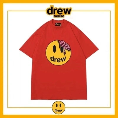 Drew House Distressed Short Sleeve T-Shirt Unisex Cotton Summer Top Style 23