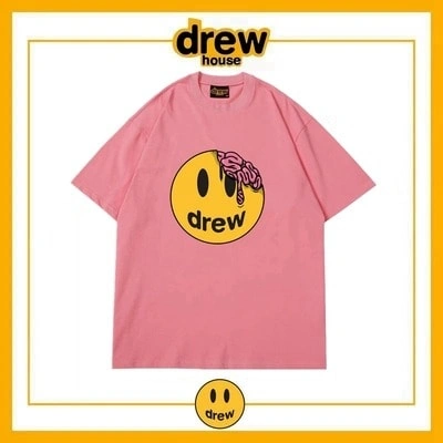 Drew House Distressed Short Sleeve T-Shirt Unisex Cotton Summer Top Style 4