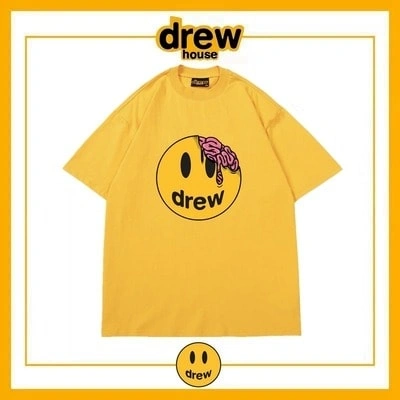 Drew House Distressed Short Sleeve T-Shirt Unisex Cotton Summer Top Style 6