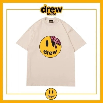 Drew House Distressed Short Sleeve T-Shirt Unisex Cotton Summer Top Style 7