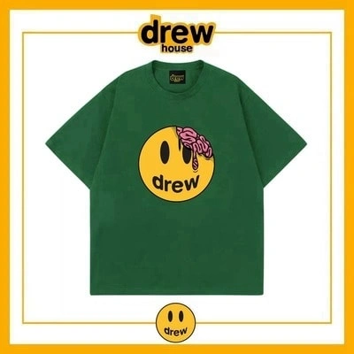 Drew House Distressed Short Sleeve T-Shirt Unisex Cotton Summer Top Style 9