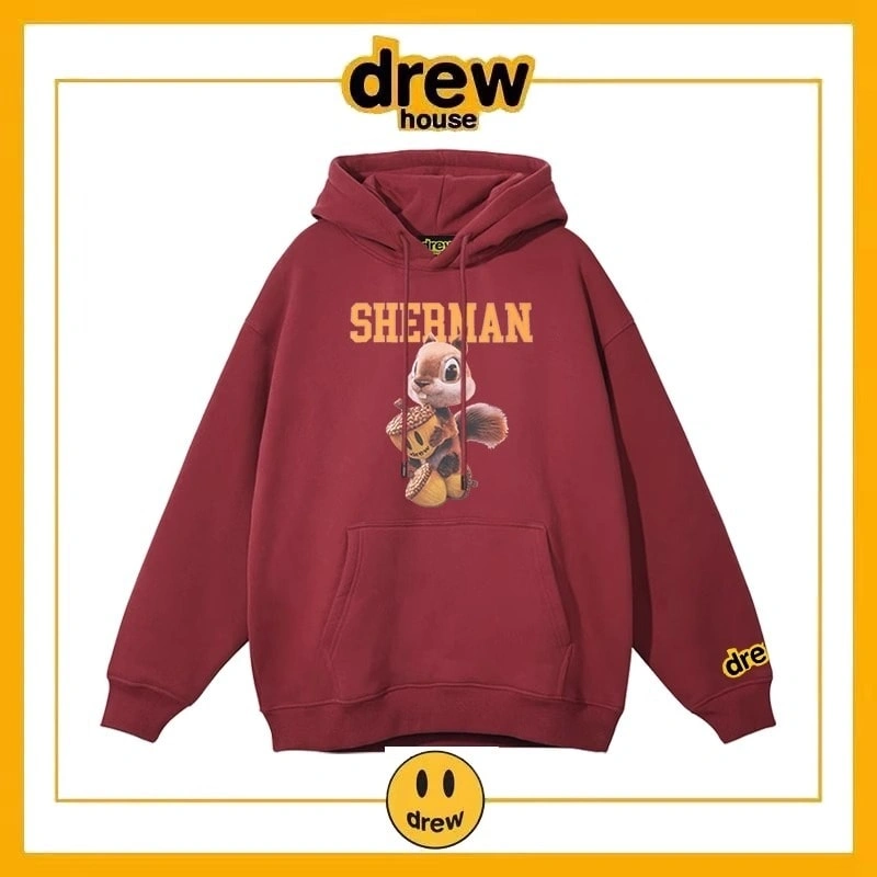 Drew House Fleece Hoodie Unisex Cotton Oversized Pullover Jacket Style 5