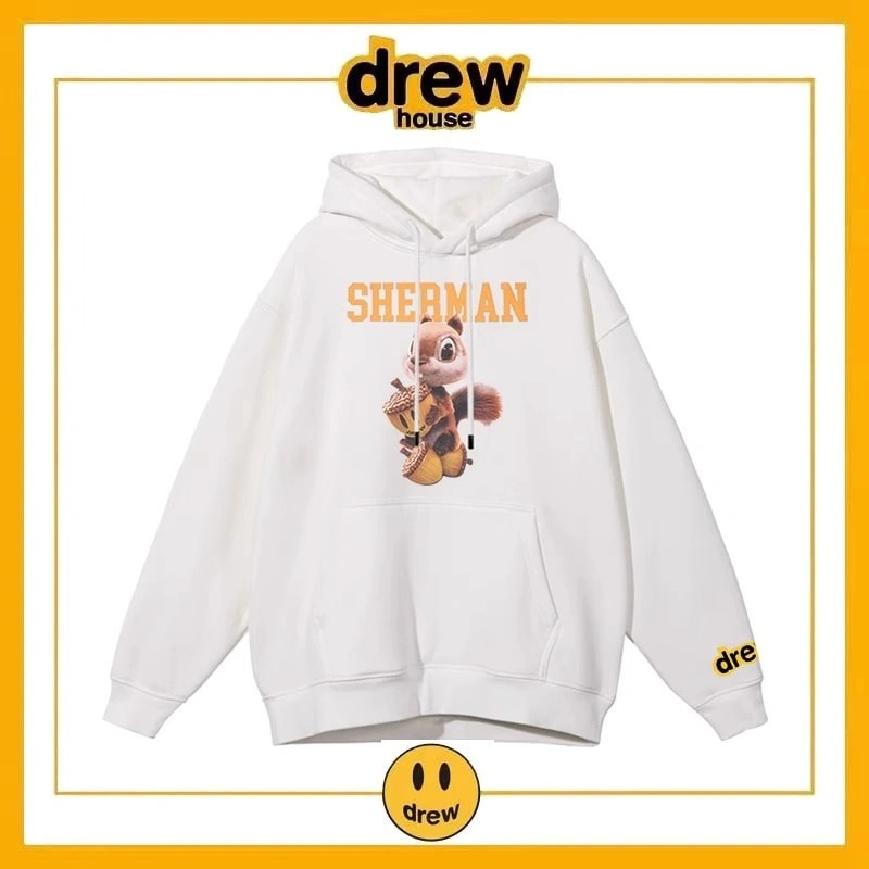 Drew House Fleece Hoodie Unisex Cotton Oversized Pullover Jacket Style 6