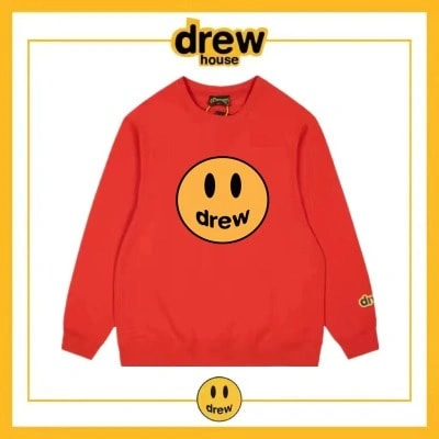 Drew House Fleece Sweatshirt Round Neck Unisex Cotton Style 4